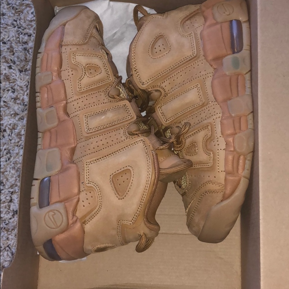 Flax/Wheat Nike Air Uptempo Size 6Y